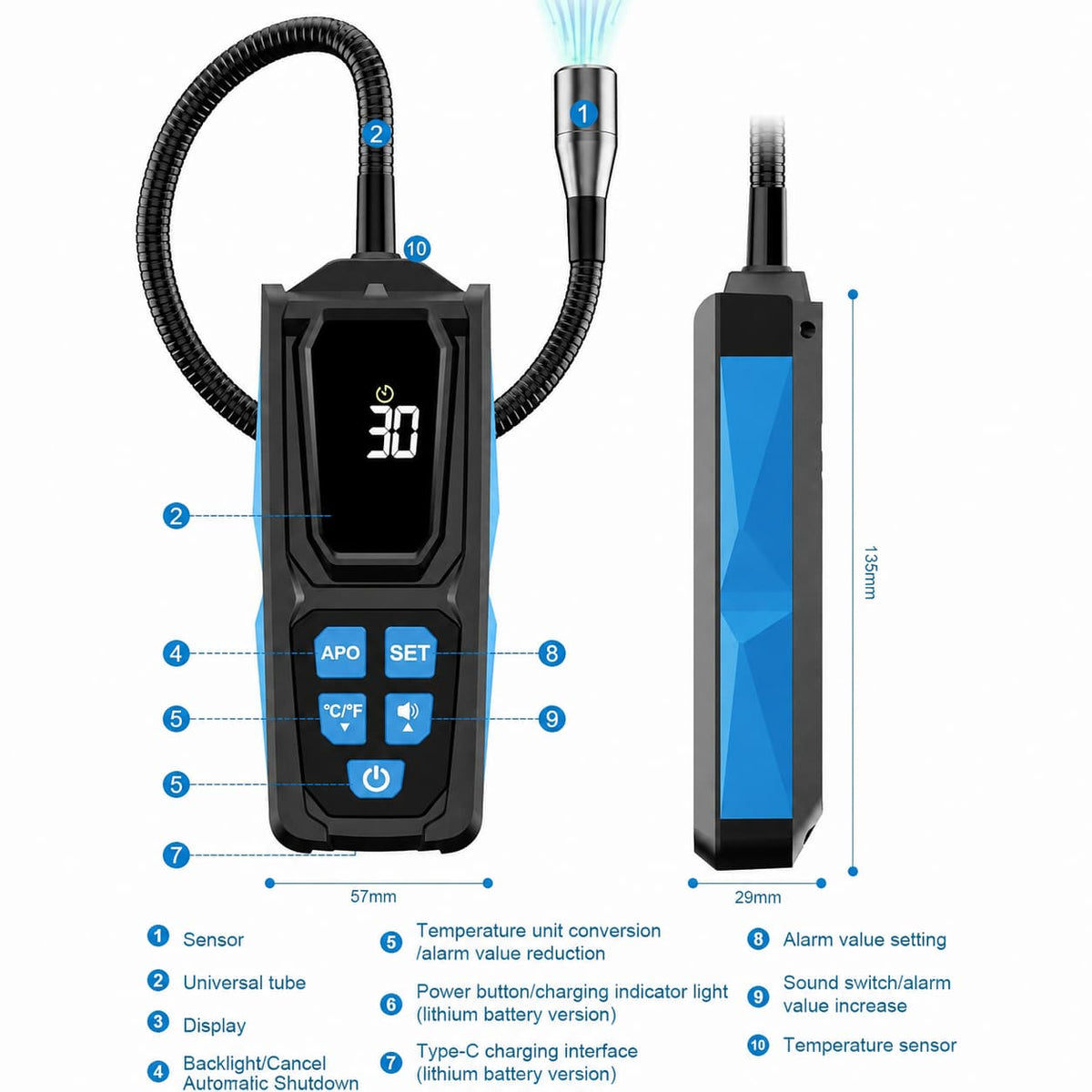 Vavren PinPoint Pro™ Refrigerant Leak Detector